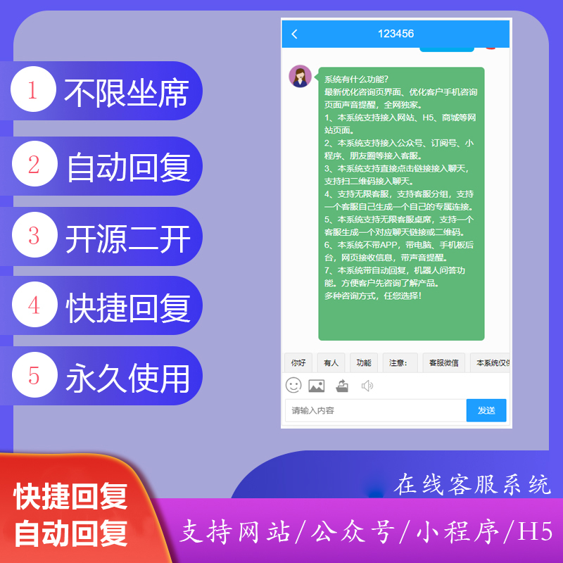  2025在线客服系统 PHP客服系统 自动回复APP 客服系统 不限坐席